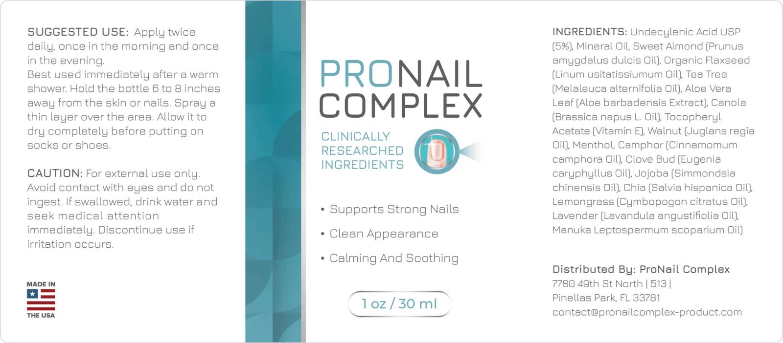 Pronail Complex supplement facts